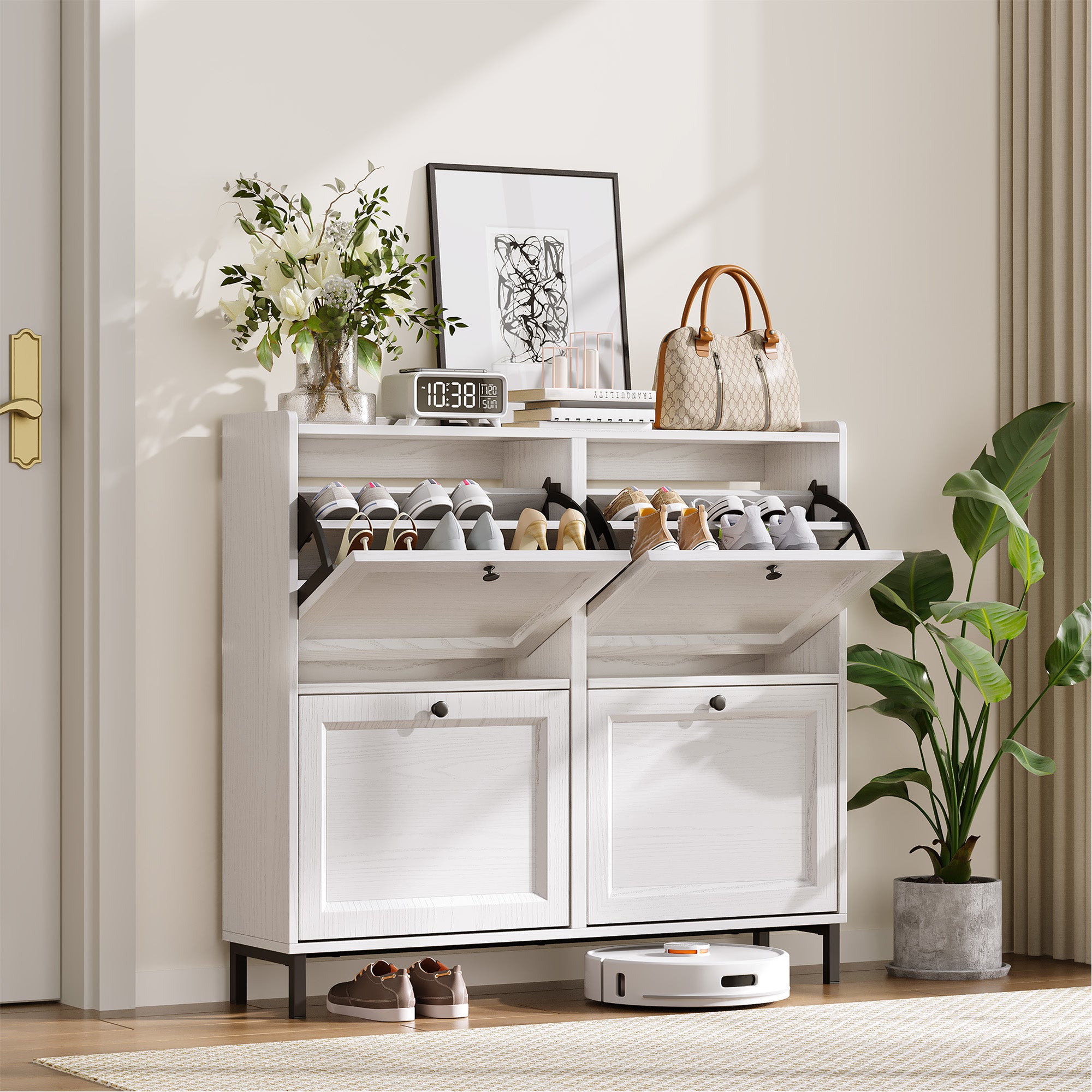 Bealife FS53 Schuhschrank mit 4 Klappen – Schmal