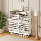 Bealife FS61 Schuhschrank mit 4 Klappen und offenem Ausstellungsfach