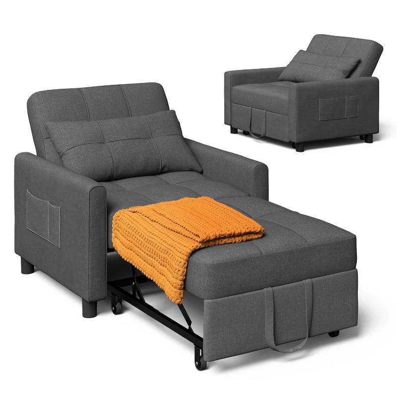 Bealife AR24 Sofa-Bett, 3-in-1 konvertierbares Stuhl-Bett, Liege mit Schlaffunktion, mit Kissen