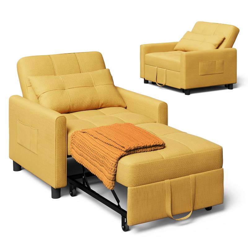 Bealife AR24 Sofa-Bett, 3-in-1 konvertierbares Stuhl-Bett, Liege mit Schlaffunktion, mit Kissen