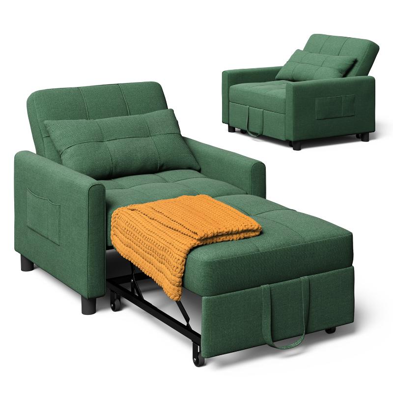 Bealife AR24 Sofa-Bett, 3-in-1 konvertierbares Stuhl-Bett, Liege mit Schlaffunktion, mit Kissen