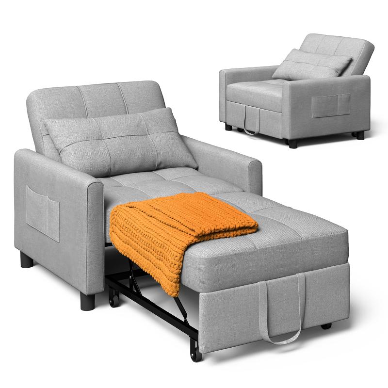 Bealife AR24 Sofa-Bett, 3-in-1 konvertierbares Stuhl-Bett, Liege mit Schlaffunktion, mit Kissen