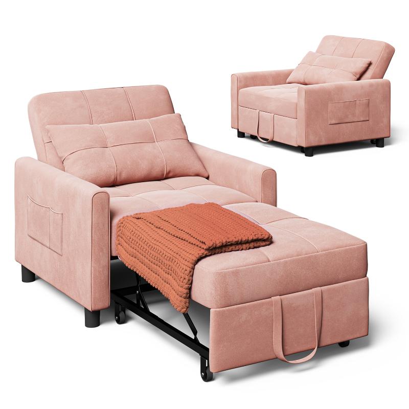 Bealife AR24 Sofa-Bett, 3-in-1 konvertierbares Stuhl-Bett, Liege mit Schlaffunktion, mit Kissen