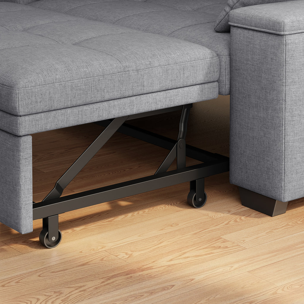 Bealife AR27 Schlafsofa, 3-in-1 Multifunktionssessel mit Liegefunktion & Kissen