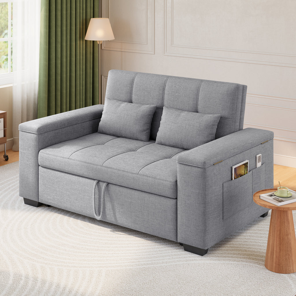 Bealife AR27 Schlafsofa, 3-in-1 Multifunktionssessel mit Liegefunktion & Kissen
