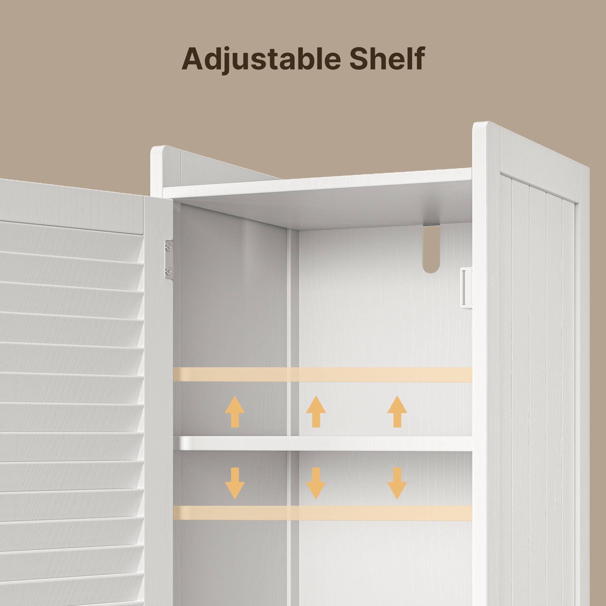 Bealife AP06 Badezimmerschrank mit integriertem Wäschekorb, Schmaler Wäscheschrank mit Kippsicherung - 40x37x170 cm