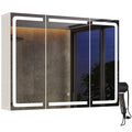 Bealife AP101 Badezimmer Spiegelschrank mit LED-Beleuchtung & Berührungssensor, 3-türiger Badezimmerschrank mit HD-Spiegel und verstellbaren Ablagen