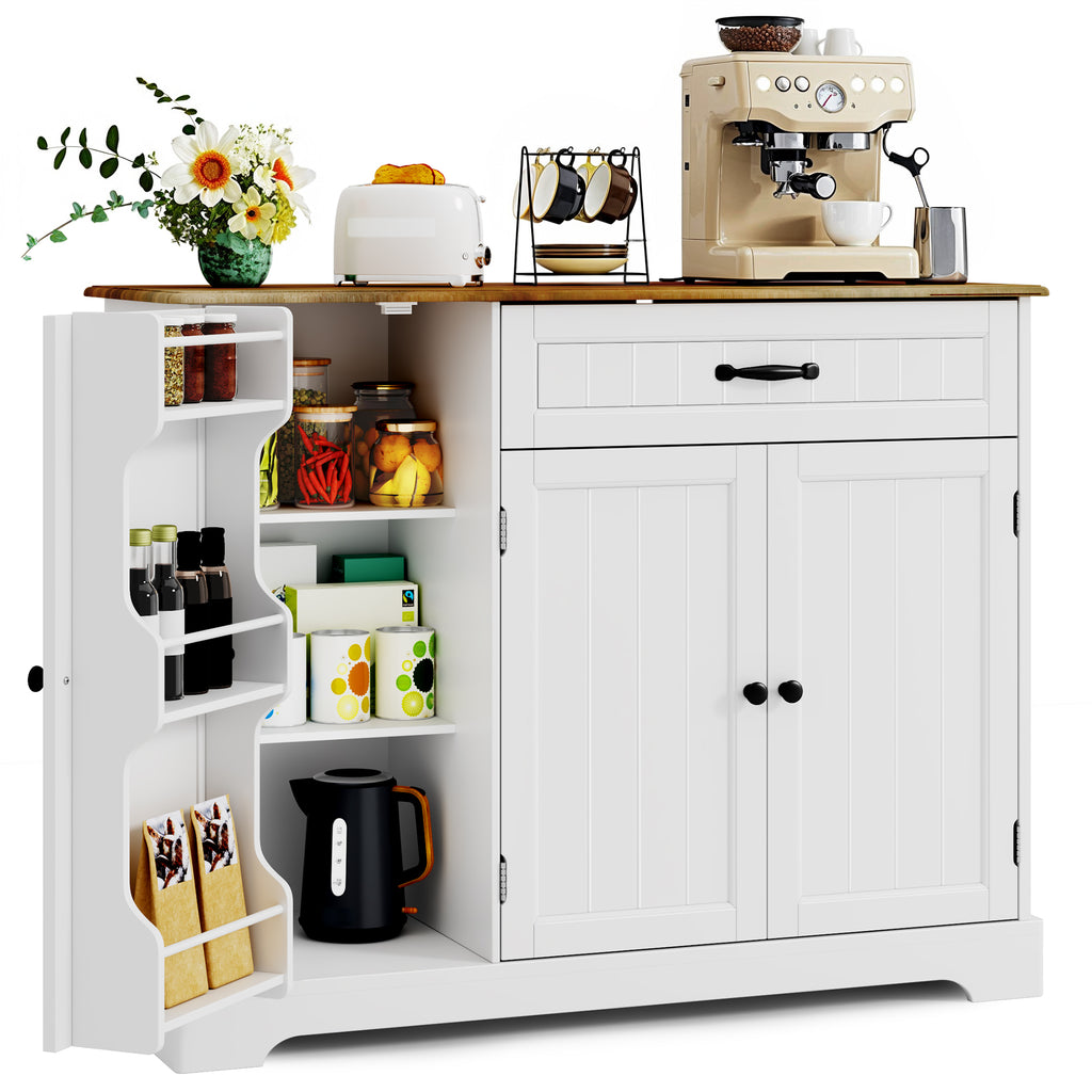 Bealife AP102 Sideboad mit 3 Türen & 1 Schublade -105x40x85 cm, Retro-Stil & Kippschutz