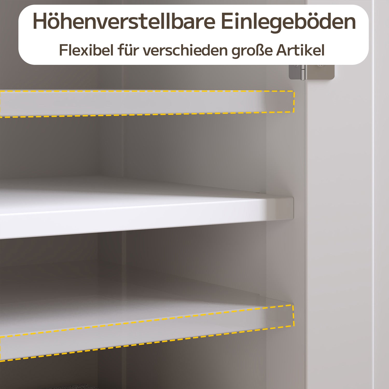 Bealife AP11 Multifunktionsschrank mit Schubladen, Doppeltüren &offenem Fach für Küche, Schlafzimmer und Wohnzimmer