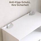 Bealife AP11 Multifunktionsschrank mit Schubladen, Doppeltüren &offenem Fach für Küche, Schlafzimmer und Wohnzimmer