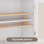 Bealife AP122 Küchen Hochschrank - 69,5×28×180 cm, mit farbverstellbarer LED-Beleuchtung & integrierter Ladestation, verstellbare Regale