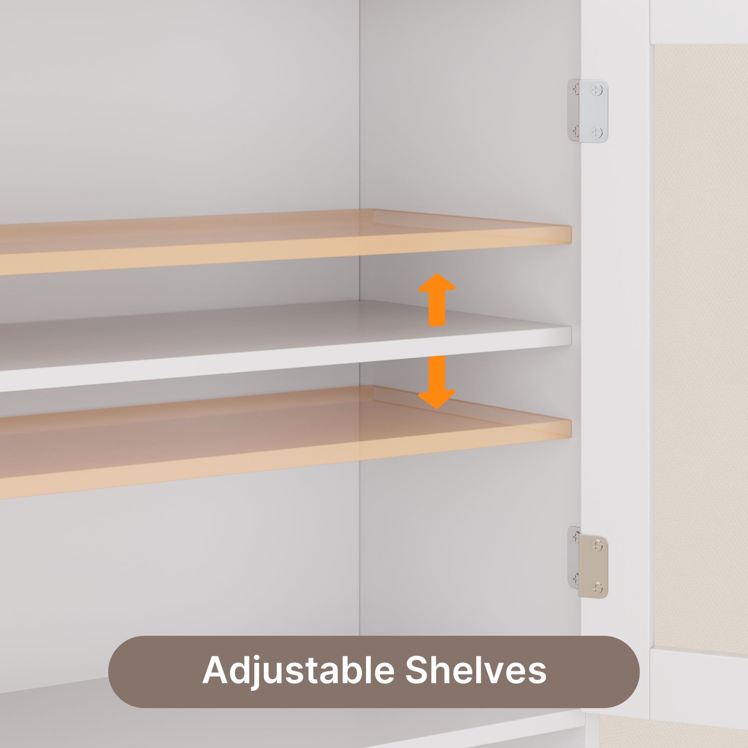 Bealife AP122 Küchen Hochschrank - 69,5×28×180 cm, mit farbverstellbarer LED-Beleuchtung & integrierter Ladestation, verstellbare Regale