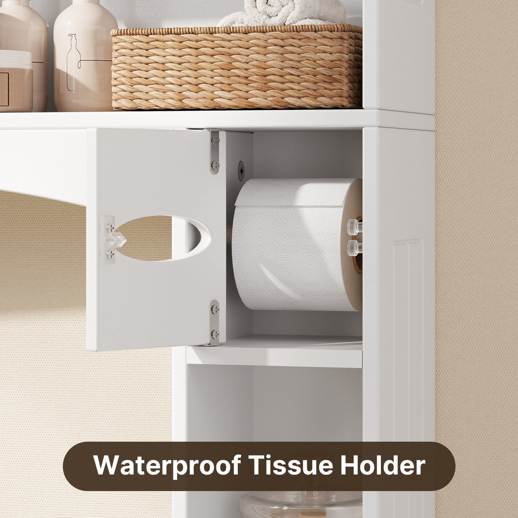 Bealife AP20 Badezimmerschrank, Mehrzweck Hochschrank mit kombinierter Aufbewahrung | 82×20×179 cm