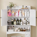Bealife AP20 Badezimmerschrank, Mehrzweck Hochschrank mit kombinierter Aufbewahrung | 82×20×179 cm