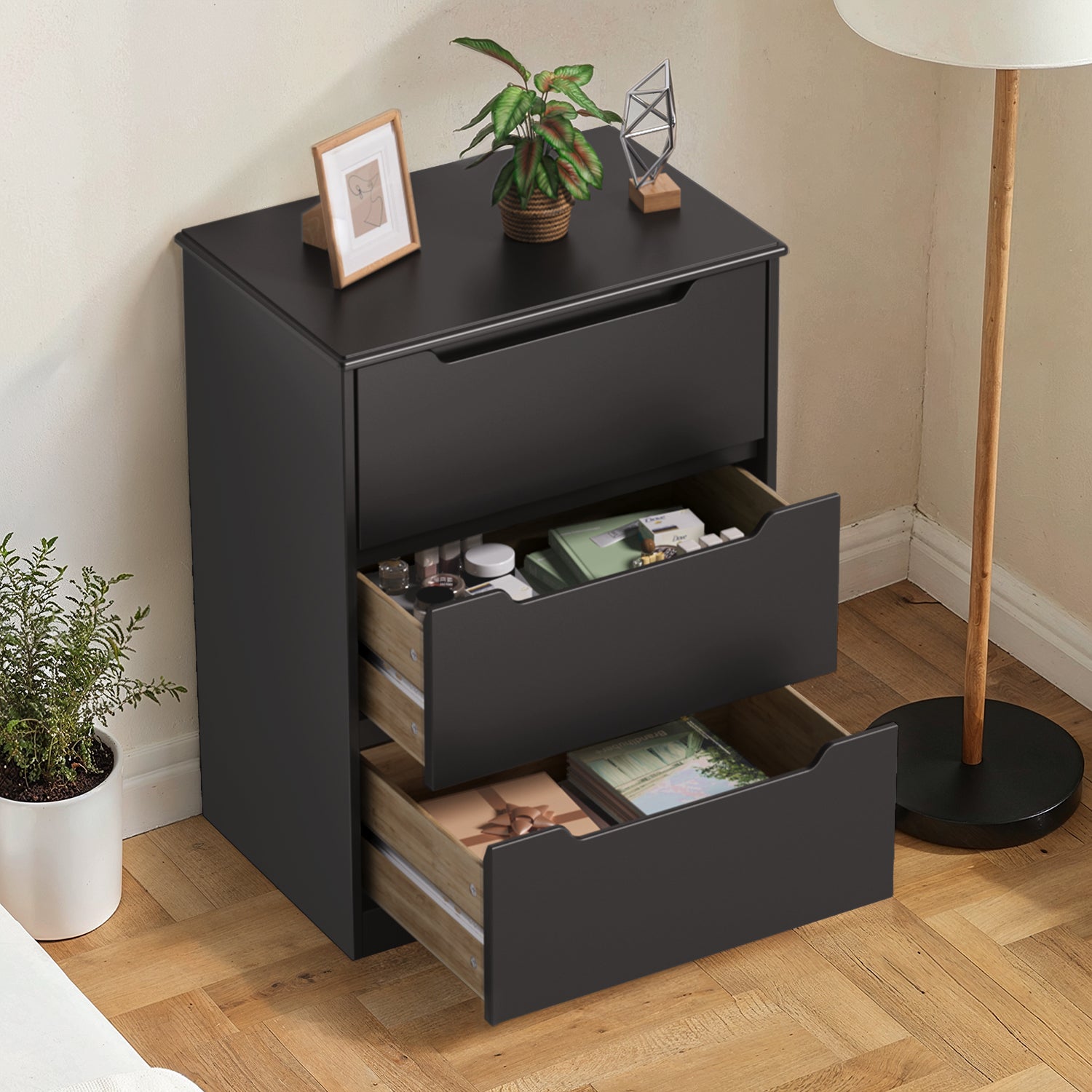Bealife AP21 Kommode mit 3 Schubladen für Schlafzimmer, Badezimmer und Eingangsbereich