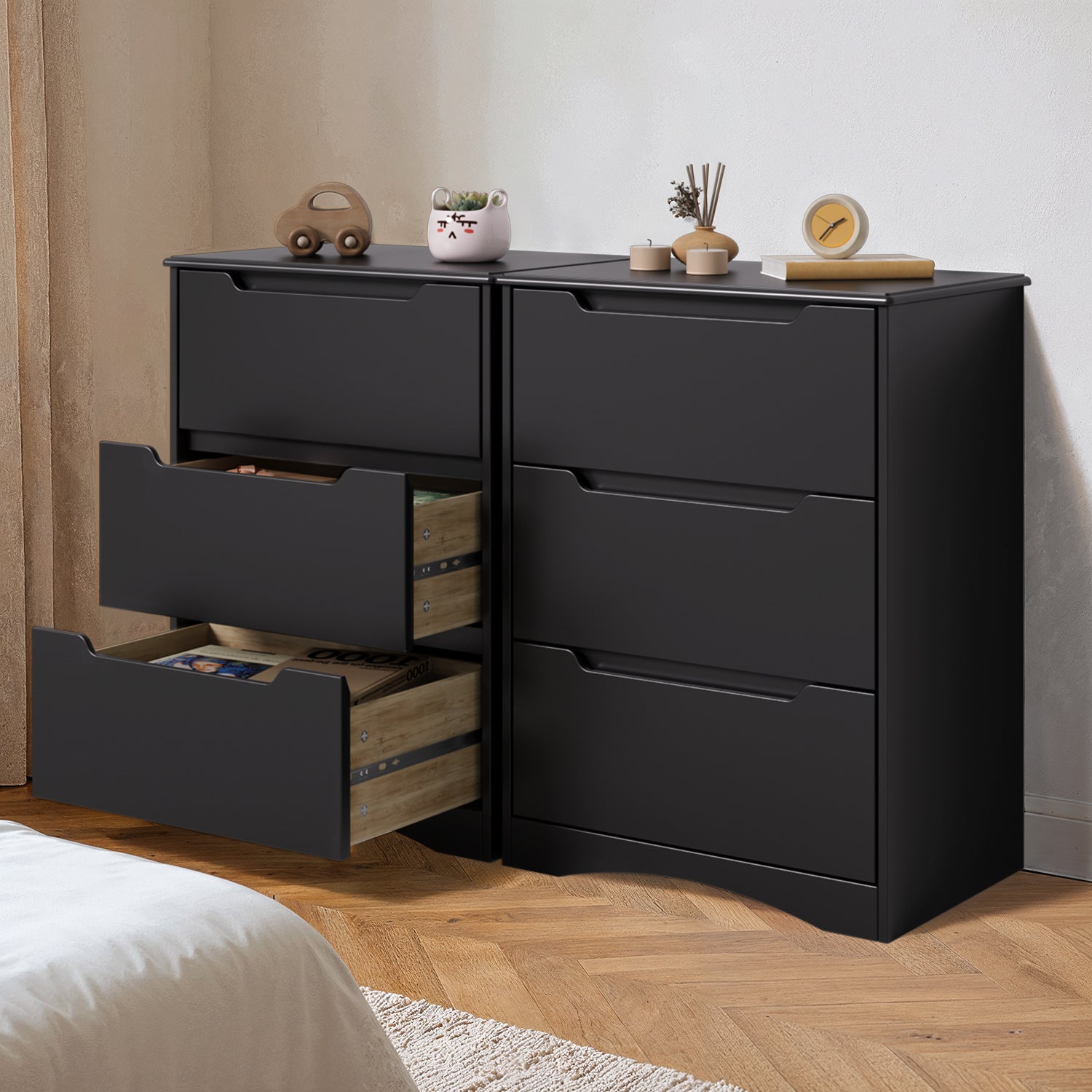 Bealife AP21 Kommode mit 3 Schubladen für Schlafzimmer, Badezimmer und Eingangsbereich