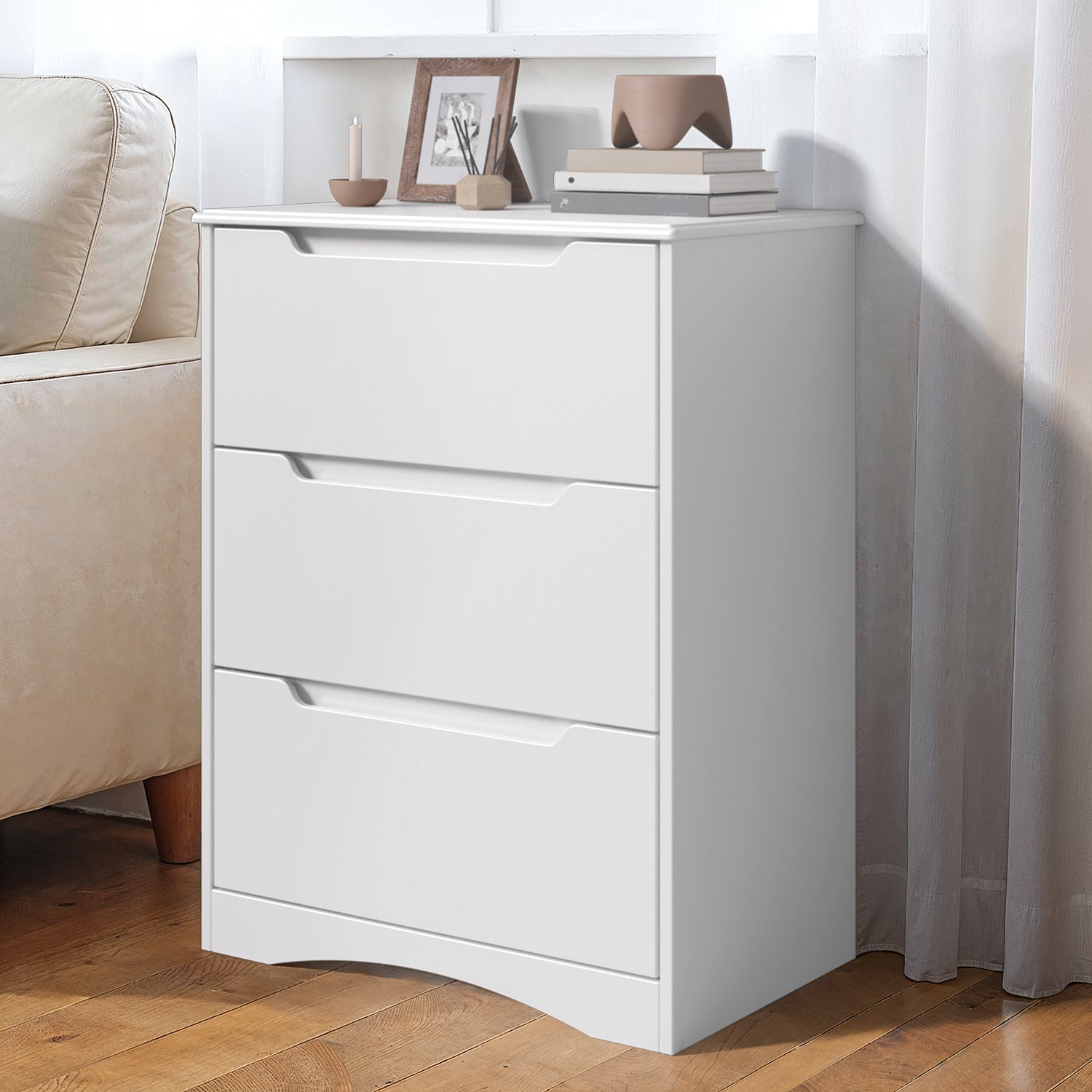 Bealife AP21 Kommode mit 3 Schubladen für Schlafzimmer, Badezimmer und Eingangsbereich