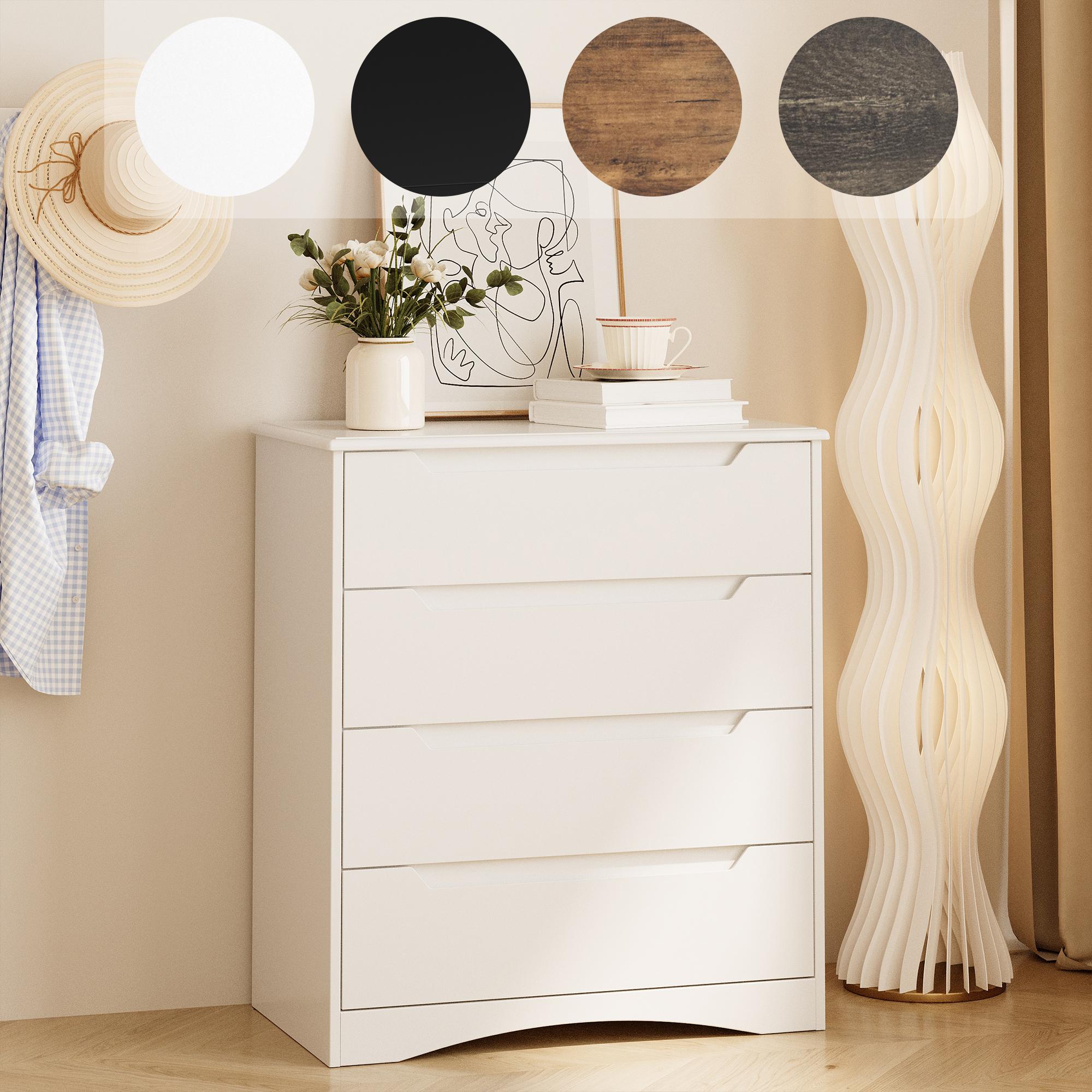 Bealife AP22 Kommode mit 4 Schubladen und erhöhter Sockel, Wasserdichter für Schlafzimmer, Badezimmer und Eingangsbereich