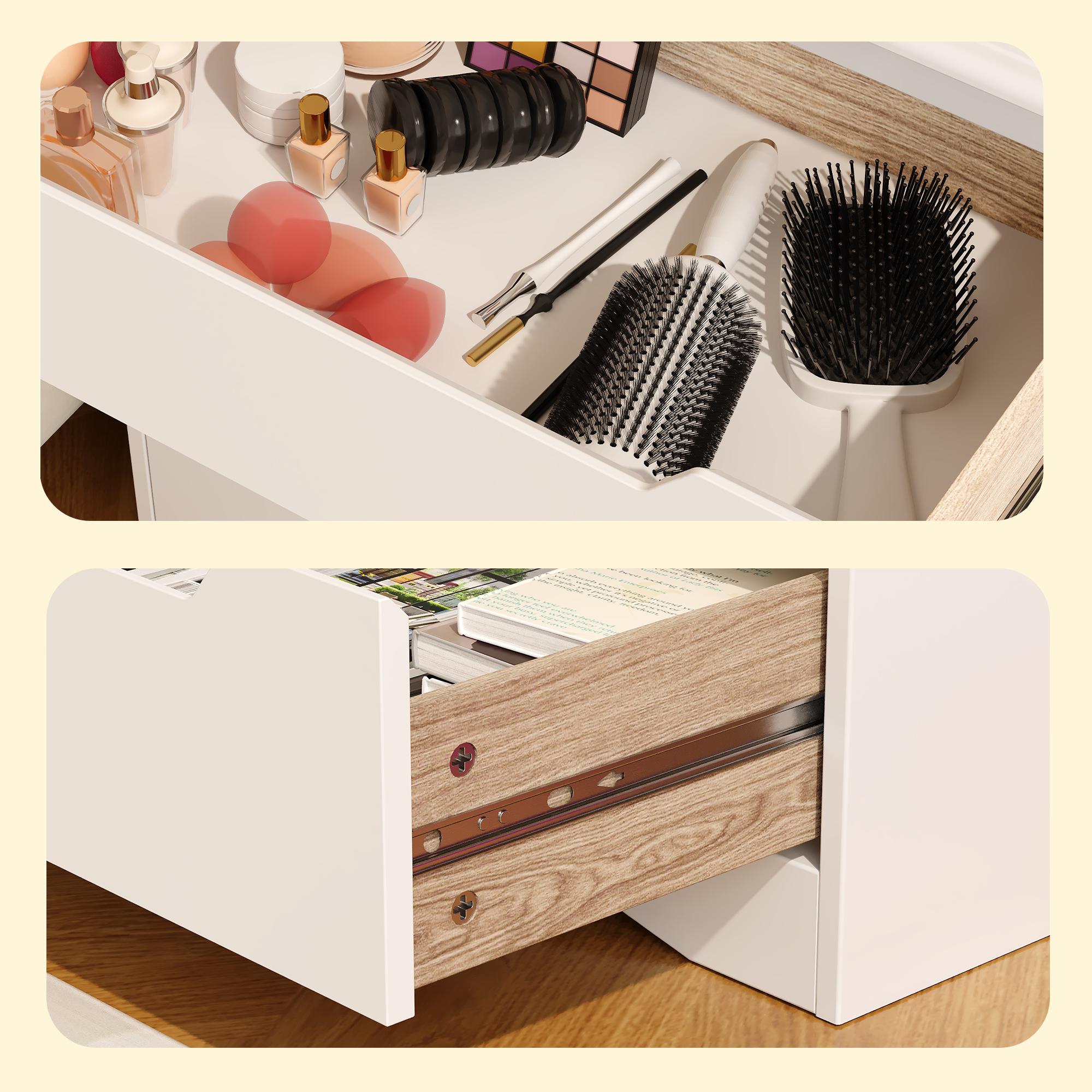Bealife AP22 Kommode mit 4 Schubladen und erhöhter Sockel, Wasserdichter für Schlafzimmer, Badezimmer und Eingangsbereich