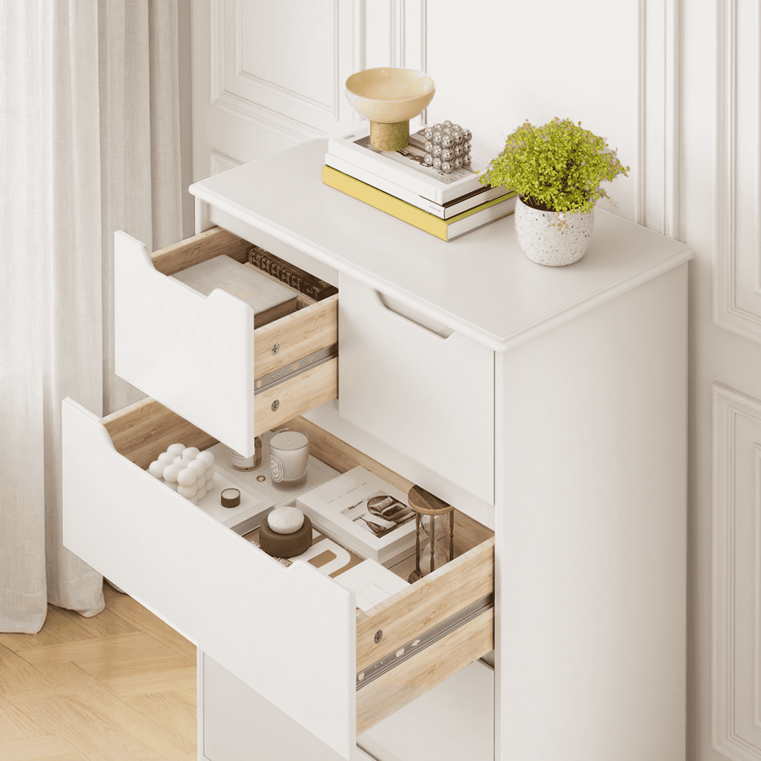 Bealife AP23 Kommode mit 2 kleinen & 3 großen Schubladen, Wasserdichter für Schlafzimmer, Badezimmer und Eingangsbereich