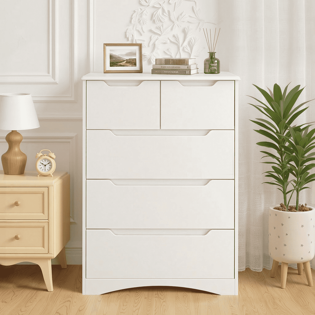 Bealife AP23 Kommode mit 2 kleinen & 3 großen Schubladen, Wasserdichter für Schlafzimmer, Badezimmer und Eingangsbereich