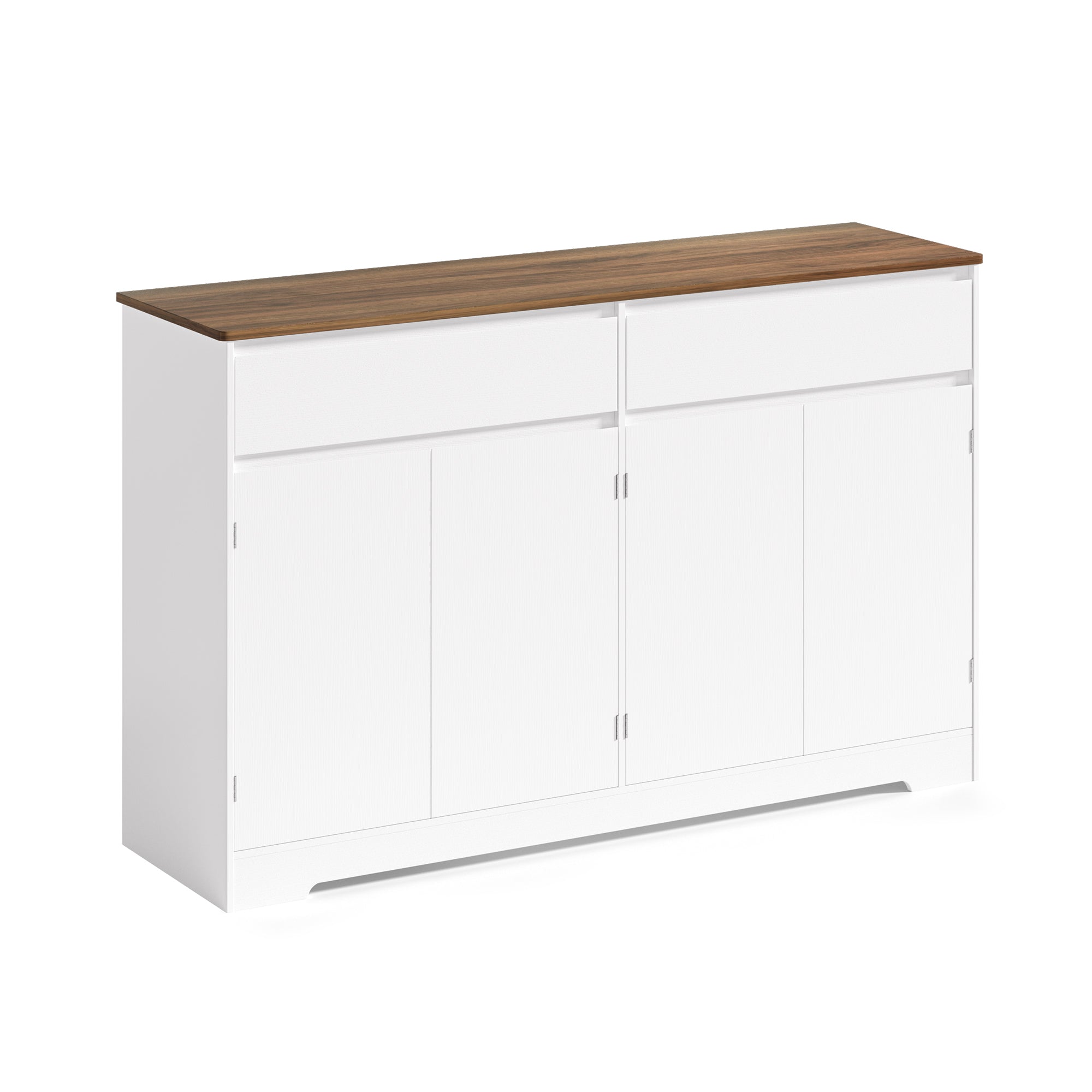 Bealife AP55 Küchenbuffet mit 2 Schubladen & 4 Türen, 140×40×89 cm, Retro-Stil Sideboards mit Kippsicherung