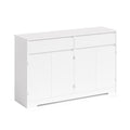 Bealife AP55 Küchenbuffet mit 2 Schubladen & 4 Türen, 140×40×89 cm, Retro-Stil Sideboards mit Kippsicherung