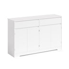 Bealife AP55 Küchenbuffet mit 2 Schubladen & 4 Türen, 140×40×89 cm, Retro-Stil Sideboards mit Kippsicherung