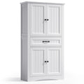 Bealife AP68 Badezimmer Hochschrank 73×31×132 cm, mit 4 Türen, 1 Schublade & verstellbaren Regalen