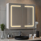Bealife AP84 LED Spiegelschrank mit Beleuchtung, 70cm Badezimmer Spiegel Schränke mit 3 Lichtfarben & Dimmfunktion