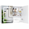 Bealife AP85 LED Spiegelschrank mit Beleuchtung, 80 cm Badezimmer Spiegel Schränke mit 3 Lichtfarben & Dimmfunktion