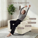 Bealife AR14 Schlafsofa mit Schlafunktion, 3-in-1 Cord Sofabett mit Konvertierbar Rückenlehnet für kleine Wohnzimmer, Büros und Gästezimmer