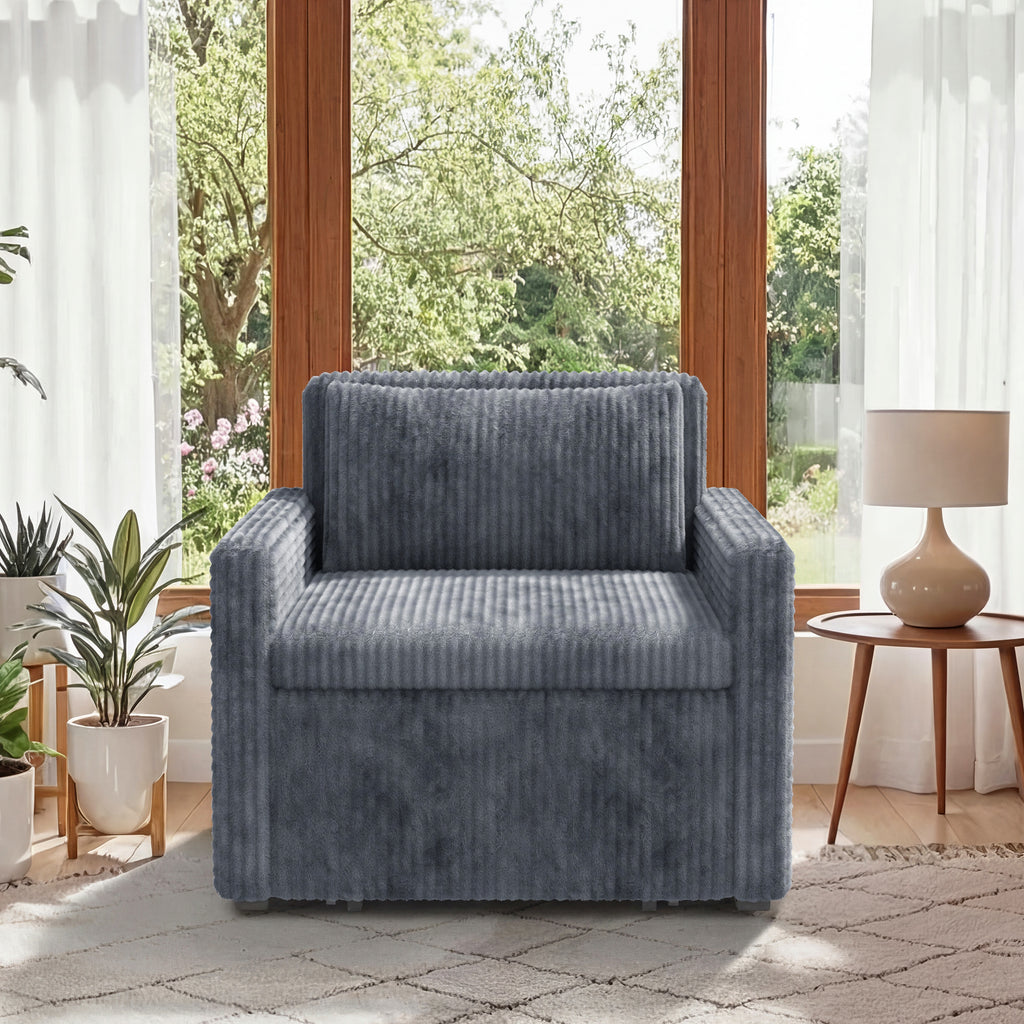 Bealife AR14 Schlafsofa mit Schlafunktion, 3-in-1 Cord Sofabett mit Konvertierbar Rückenlehnet für kleine Wohnzimmer, Büros und Gästezimmer