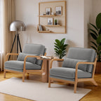 Bealife AR16 Loungesessel, Holz Sessel mit Polsterung und verstellbarer Rückenlehne zum Entspannen