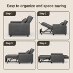 Bealife AR24 Sofabett, 3-in-1 konvertierbares Stuhl-Bett, Liege mit Schlaffunktion, mit Kissen