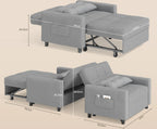 Bealife AR22 Ausziehbares Schlafsofa mit Rollen & Kissen - 191×68×44 cm,  3-in-1  konvertierbares Sofabett