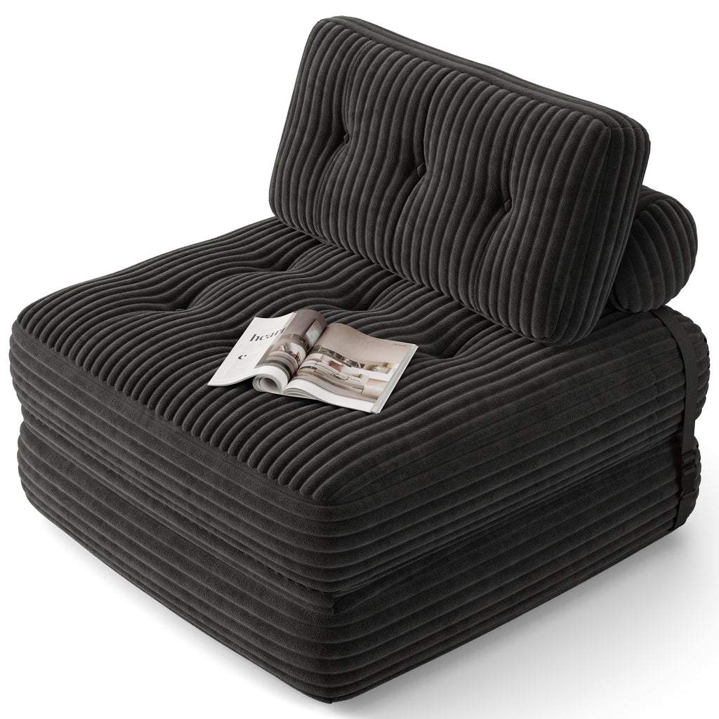 Bealife AR32 3-in-1 Sitzsack faltbar,  Als Modulares Sitzliege Futon Sofa, vielseitig als Sitzsack & Bett nutzbar Für kleine Räum