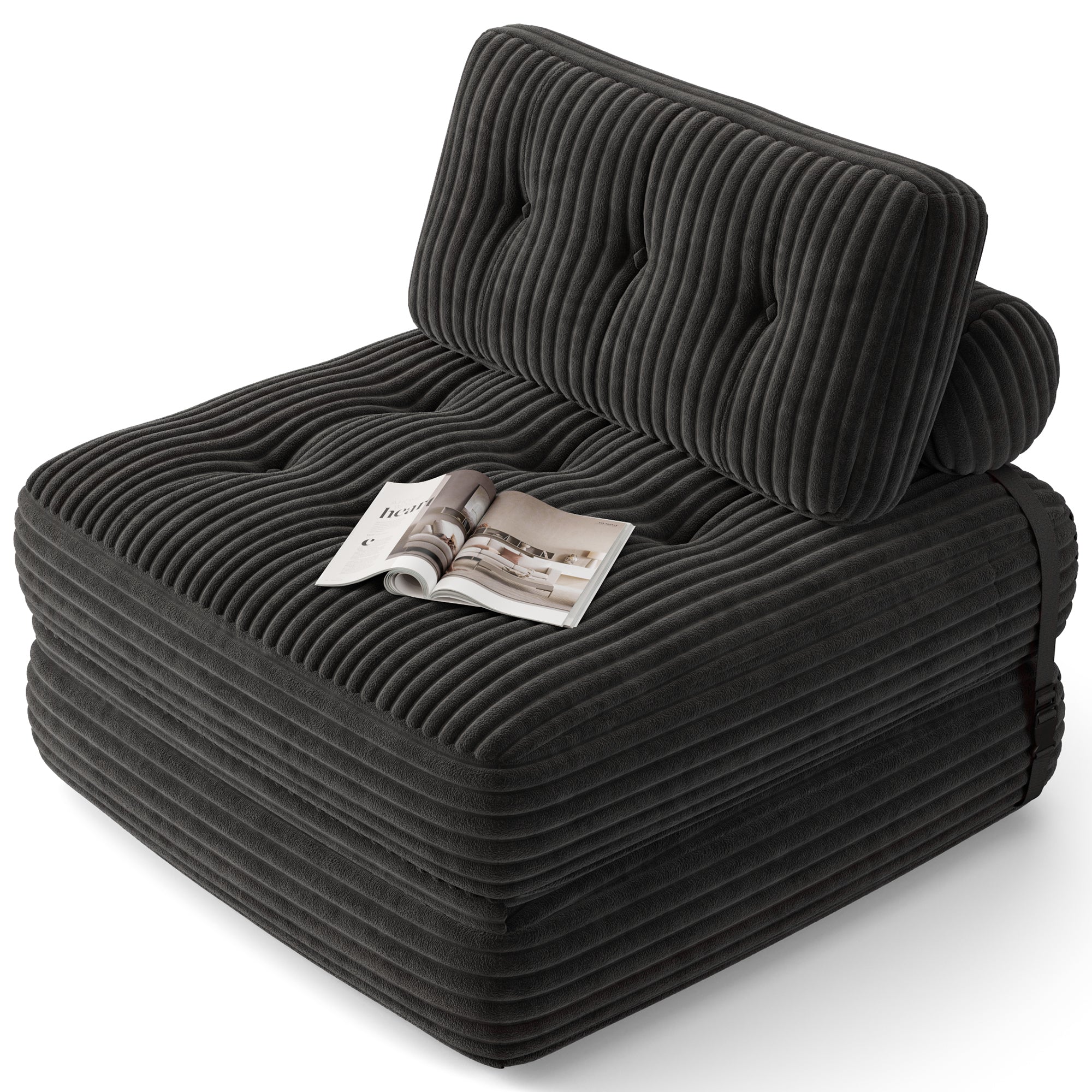 Bealife AR32 3-in-1 Sitzsack faltbar,  Als Modulares Sitzliege Futon Sofa, vielseitig als Sitzsack & Bett nutzbar Für kleine Räum
