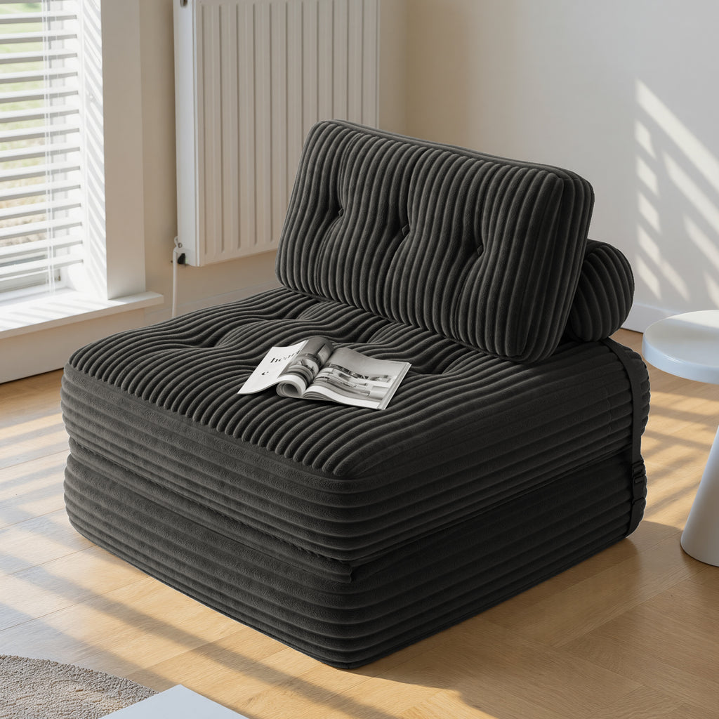 Bealife AR32 3-in-1 Sitzsack faltbar,  Als Modulares Sitzliege Futon Sofa, vielseitig als Sitzsack & Bett nutzbar Für kleine Räum