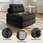 Bealife AR32 3-in-1 Sitzsack faltbar,  Als Modulares Sitzliege Futon Sofa, vielseitig als Sitzsack & Bett nutzbar Für kleine Räum