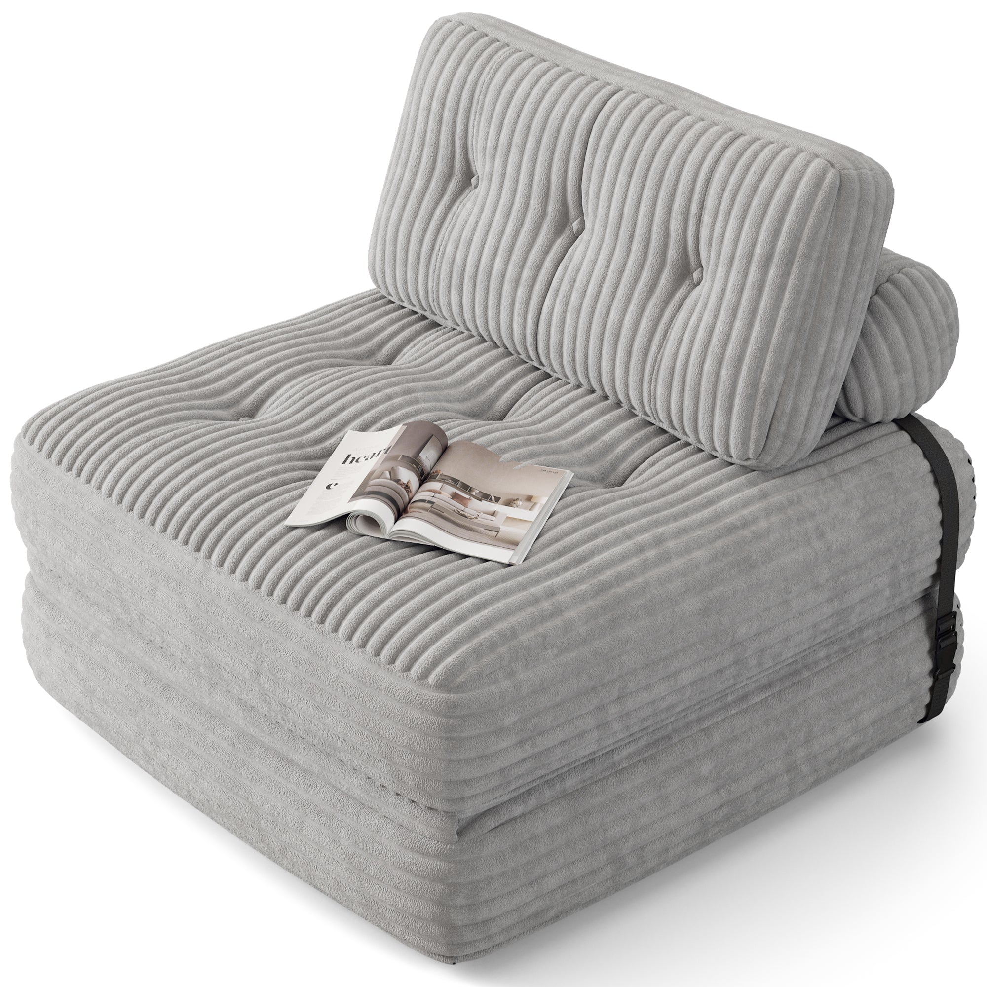 Bealife AR32 3-in-1 Sitzsack faltbar,  Als Modulares Sitzliege Futon Sofa, vielseitig als Sitzsack & Bett nutzbar Für kleine Räum