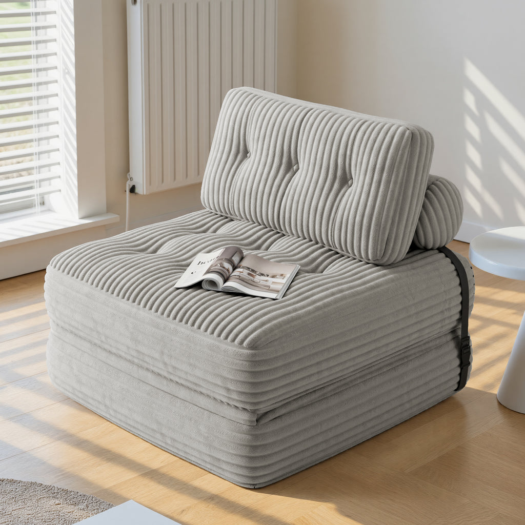 Bealife AR32 3-in-1 Sitzsack faltbar,  Als Modulares Sitzliege Futon Sofa, vielseitig als Sitzsack & Bett nutzbar Für kleine Räum