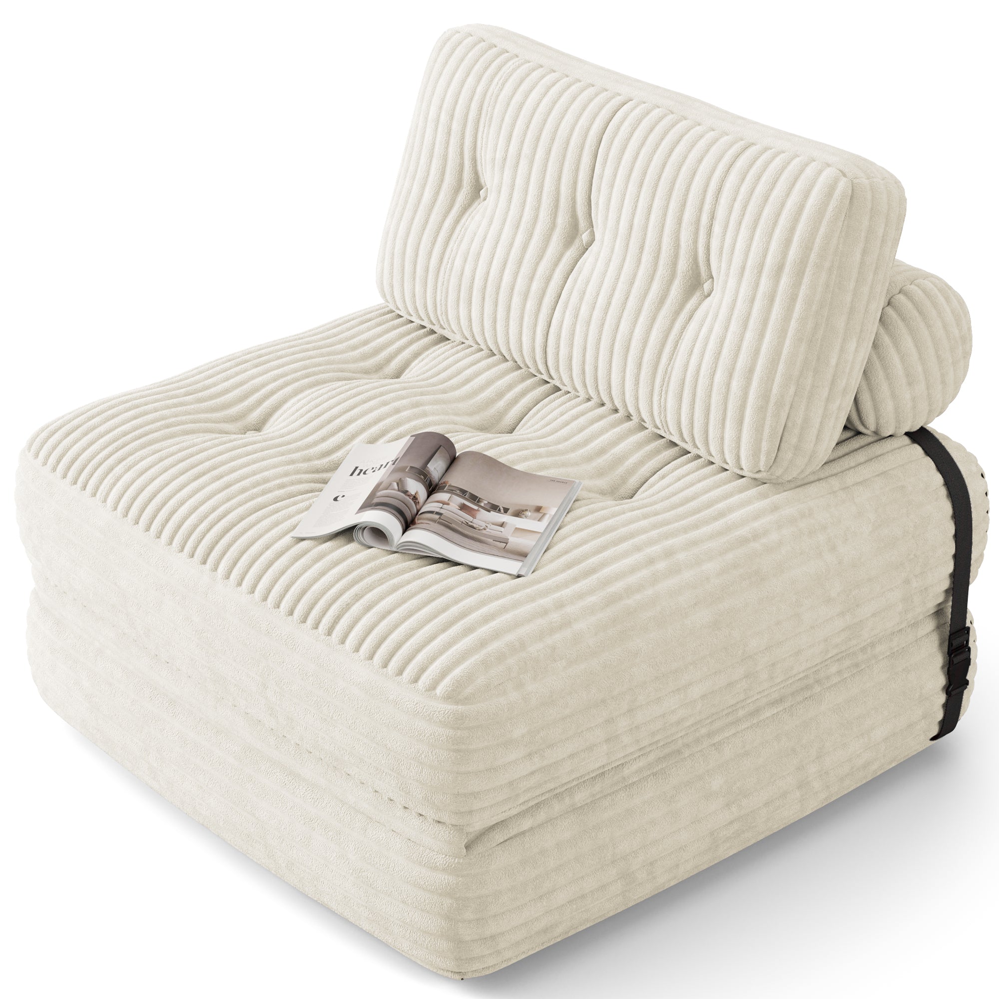 Bealife AR32 3-in-1 Sitzsack faltbar,  Als Modulares Sitzliege Futon Sofa, vielseitig als Sitzsack & Bett nutzbar Für kleine Räum