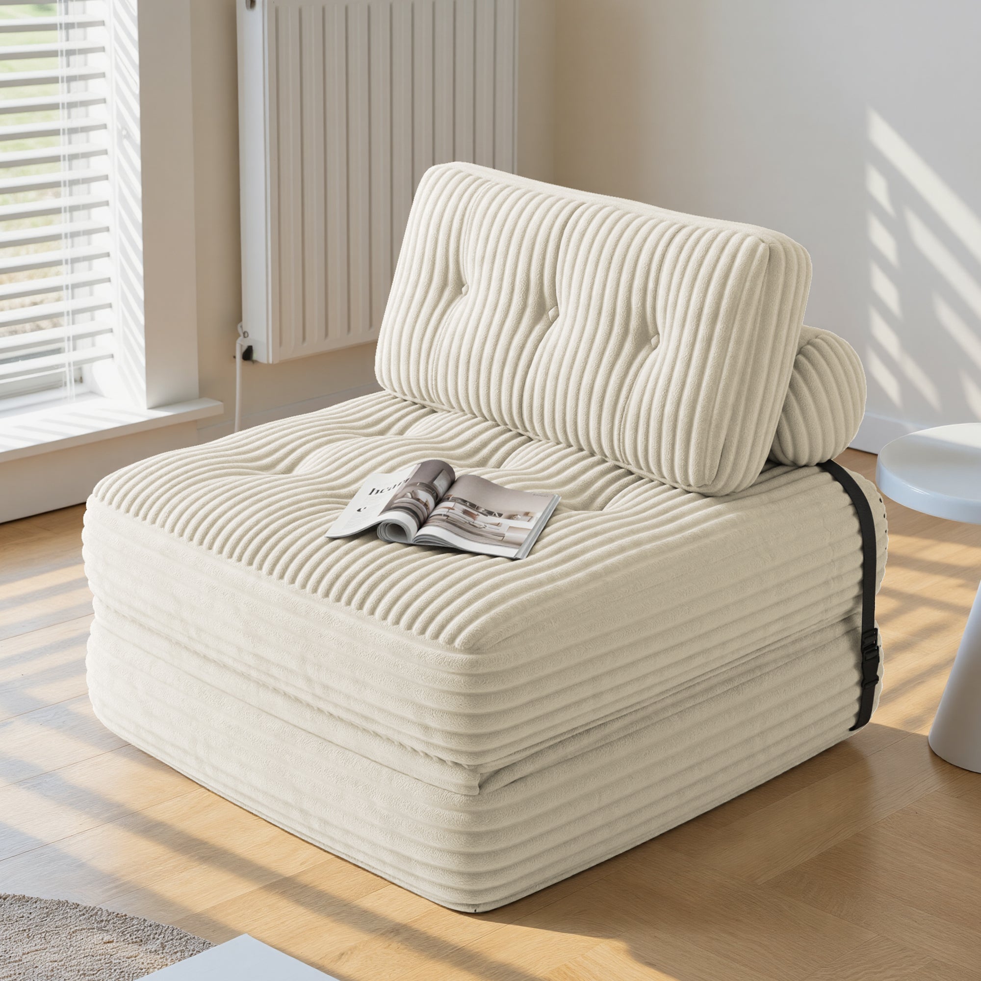 Bealife AR32 3-in-1 Sitzsack faltbar,  Als Modulares Sitzliege Futon Sofa, vielseitig als Sitzsack & Bett nutzbar Für kleine Räum