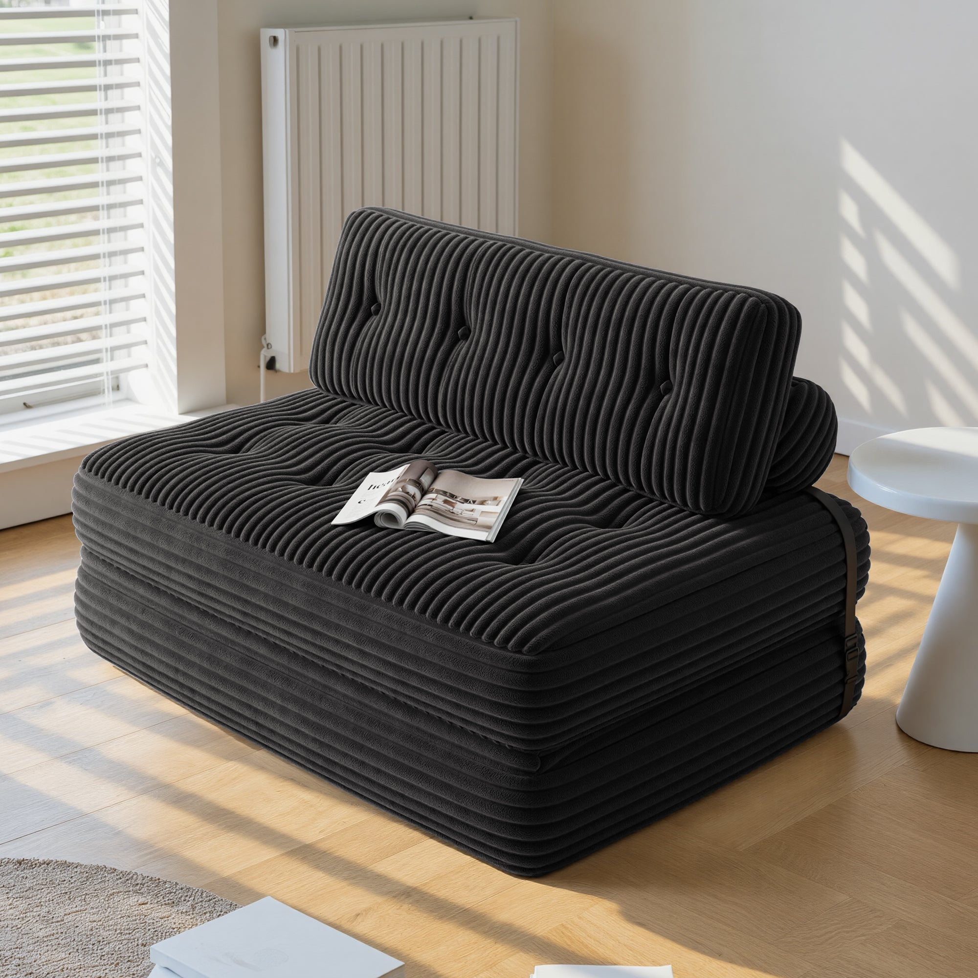 Bealife AR33 3-in-1 faltbarer Sitzsack, 2-Sitzer Sofa, Sessel und Gästebett – Ideal für kleine Räume