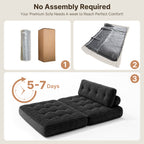 Bealife AR33 3-in-1 faltbarer Sitzsack, 2-Sitzer Sofa, Sessel und Gästebett – Ideal für kleine Räume