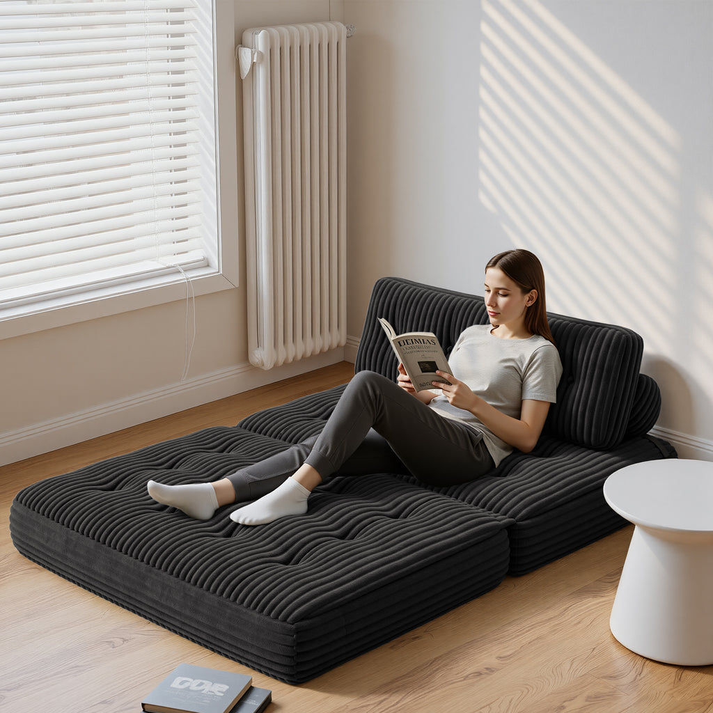 Bealife AR33 3-in-1 faltbarer Sitzsack, 2-Sitzer Sofa, Sessel und Gästebett – Ideal für kleine Räume