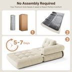 Bealife AR34 3-in-1 faltbares Sofa, Sitzsack und Gästebett. Vielseitig nutzbar, komfortabel und platzsparend – perfekt als faltbares Schlafsofa für kleine Räume, Wohnzimmer und Gästezimmer.