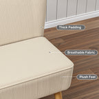 Bealife AR57 2-Sitzer Einzelsofa aus Cord, gepolsterte Sitzbank mit Bodenfreiheit für Wohnzimmer, Arbeitszimmer & Schlafzimmer