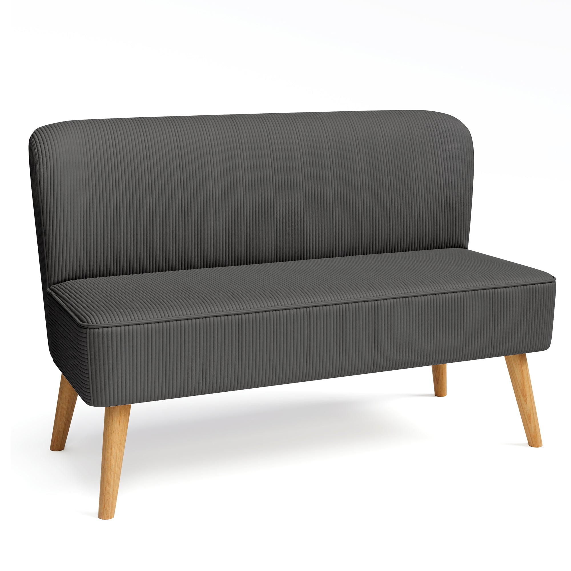 Bealife AR57 2-Sitzer Einzelsofa aus Cord, gepolsterte Sitzbank mit Bodenfreiheit für Wohnzimmer, Arbeitszimmer & Schlafzimmer